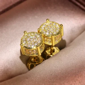 Lindo 18k banhado  ouro brinco minimalista Design